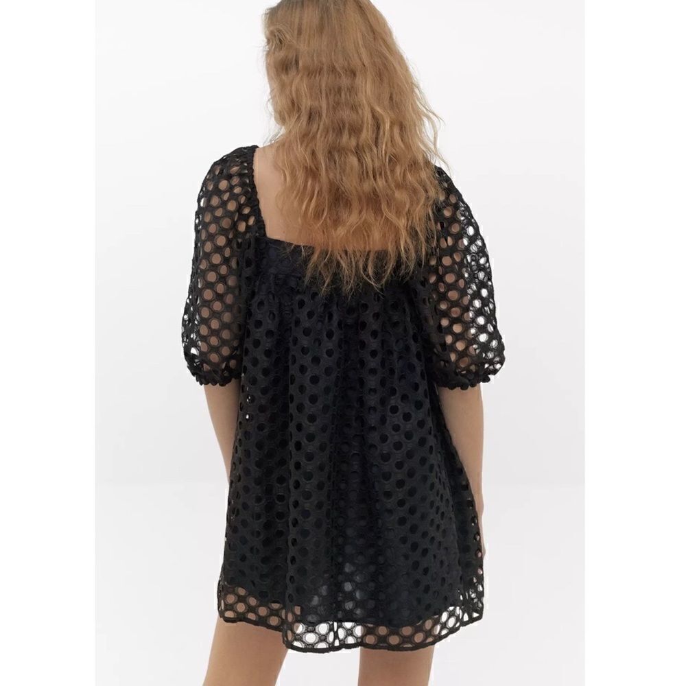 UO Kimchi Blue Moe Dot Lace Mini Dress - Picture 2 of 7